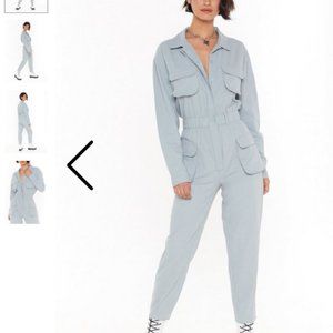 Nasty Gal Pale Blue Jumpsuit